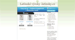 Desktop Screenshot of latinske-vyroky.latinsky.cz