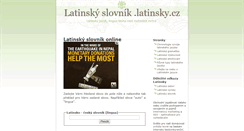 Desktop Screenshot of latinsky-slovnik.latinsky.cz